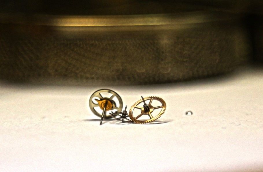 Uhrmechanismus, Foto vom Uhrmachermeister Kaser